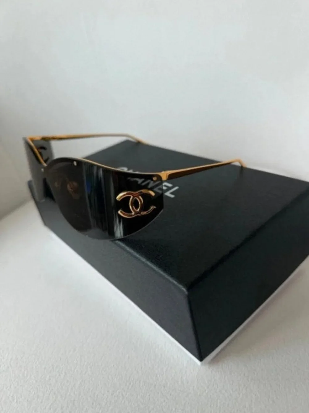 CHANEL Black Sunglasses – with Original Box & Case